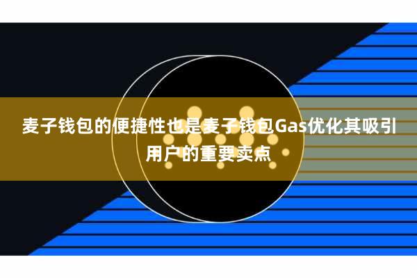 麦子钱包的便捷性也是麦子钱包Gas优化其吸引用户的重要卖点